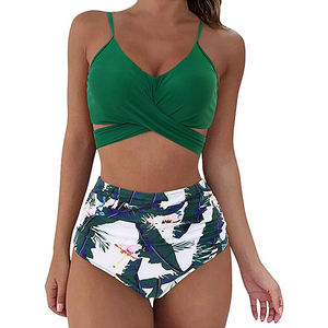 Ensemble <span class=keywords><strong>de</strong></span> bikinis taille haute pour femmes, fabricant d'usine, maillots <span class=keywords><strong>de</strong></span> <span class=keywords><strong>bain</strong></span> deux <span class=keywords><strong>pièces</strong></span> pour femmes, maillots <span class=keywords><strong>de</strong></span> <span class=keywords><strong>bain</strong></span> tendance - Product Image 1