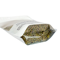 Sachet refermable vertical avec fenêtre en matériau Matt+PP et feuille d'aluminium