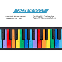 37 Keys Digital Musical Instrument Kids Toy Silicone Roll up Children Foldable Electronic Hand-roll Piano