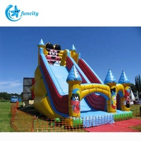 Glissière gonflable bon marché, château gonflable d'extérieur, maison gonflable pour enfants, avec glissière pour fête