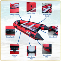 Kayak Eléctrico Inflable con Fondo Reforzado Resistente al Desgaste, de Aleación de Aluminio, para Actividades al Aire Libre y Pesca