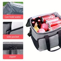 Bolsa Térmica para Almuerzo Personalizada con Logotipo, de Oxford 600D, Aislada, para Oficina, Viajes, Picnic, Bolsa Térmica Suave con Correa para el Hombro