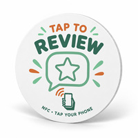 Autocollant NFC rond personnalisé pour avis clients, étiquette intelligente sans contact avec logo pour la collecte de commentaires clients