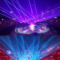 Système de spectacle laser LED RGB étanche IP68 40W 50Kpps avec contrôle DMX512/ILDA Ra90 CRI pour éclairage de scène extérieure et animation 3D