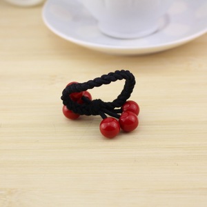 Élastique à cheveux tressé en tissu rouge à haute élasticité pour femme, cadeau, accessoire de coiffure - Product Image 3