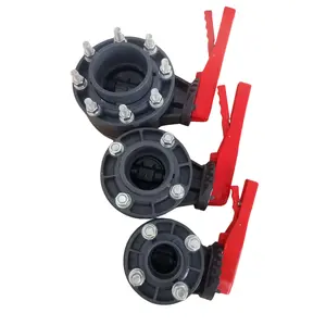 Best Price Factory Direct Source DIN Upvc All Sizes Butterfly Valve With Flange