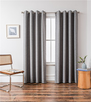 Rideaux occultants sur mesure en gros pour chambre à coucher, isolants thermiques avec œillets