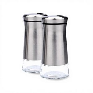 Ensemble de salières et poivrières en acier inoxydable avec trous de versement réglables, pot à épices durable style ferme - Product Image 1