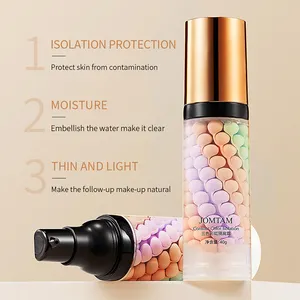 JOMTAM OEM Marque privée Vente en gros <span class=keywords><strong>de</strong></span> cosmétiques Vente en gros personnalisée <span class=keywords><strong>Base</strong></span> <span class=keywords><strong>de</strong></span> <span class=keywords><strong>maquillage</strong></span> arc-en-ciel tricolore Charnières Fond <span class=keywords><strong>de</strong></span> teint BB Correcteur - Product Image 2