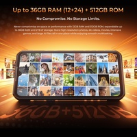Smartphone robuste WP68Air 5G, 12 Go de RAM, 512 Go de ROM, batterie 8000 mAh, appareil photo 32 MP, écran 6,88 pouces 120 Hz, processeur Déca-Core, IP68/IP69K, charge rapide 45 W