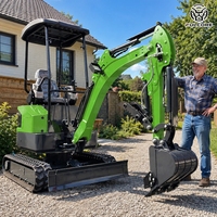 Mini-excavatrice populaire FULCORE, capacité de la benne de 0,02 m³, performances hydrauliques puissantes pour travaux en verger