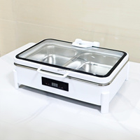 Chauffe-Plat Électrique Lefeng Blanc 9L en Acier Inoxydable Anti-Explosion avec Contrôle de Température 85-100°C pour Restaurant