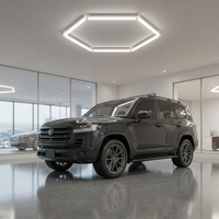 Plafonnier LED hexagonal portable, étanche, blanc froid, pour atelier, garage, salon de coiffure, avec garantie de 2 ans