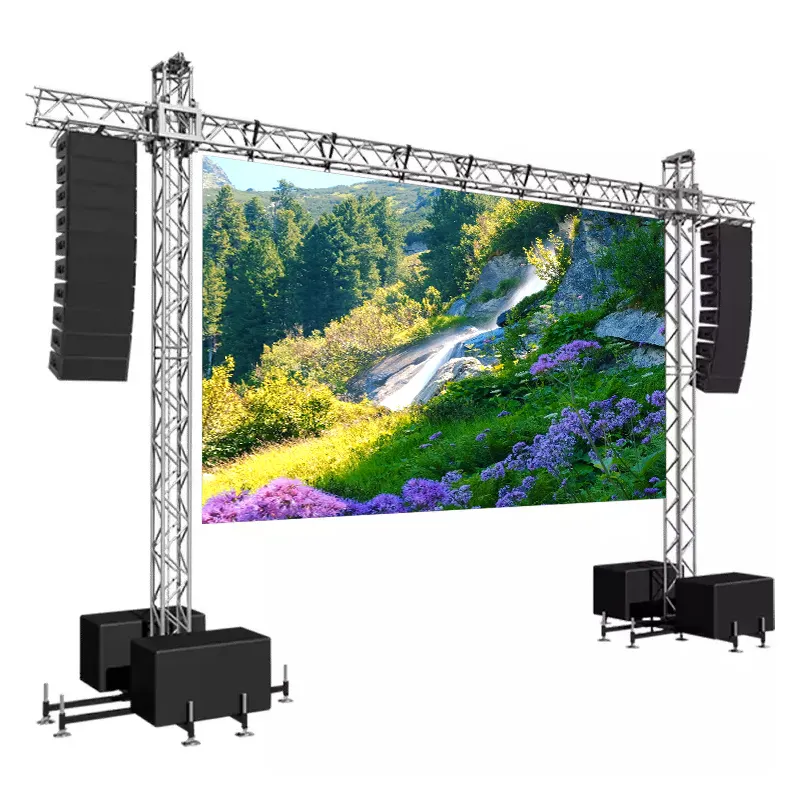 Pantalla LED de alquiler de panel p3.91 a prueba de agua, pantalla led de alquiler de pared para exteriores, pantalla led