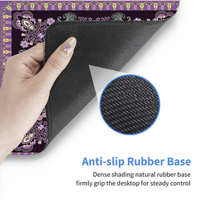 Ba Tư Thảm Chuột Pad Thảm <span class=keywords><strong>Mousepad</strong></span> Với Stithched Cạnh Màu Tím Hoa Mát Bàn Phím Bàn Mat Cho Chơi Game Không Trượt Cao Su Cơ Sở - Product Image 5