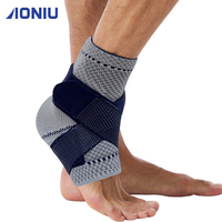 Attelle de cheville respirante en nylon à compression avec sangles réglables pour la protection sportive et la récupération des entorses