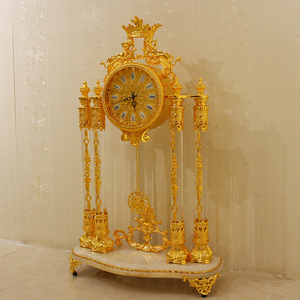 Đồng Hồ Để Bàn Pha Lê Cổ Điển Châu Âu Đồng Hồ Để Bàn Tùy Chỉnh Trang Trí Nhà Cửa Màu Vàng Kim - Product Image 5