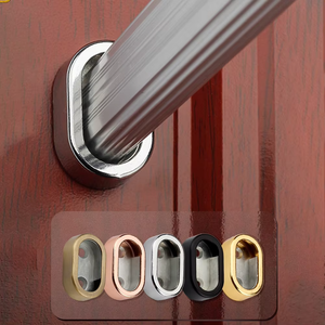 Wardrobe Rail Support <b>Clothes</b> Tube Support Hanging Rail Tube Holders Wardrobe Zinc Alloy Oval Tube Support Bracket - Product Image 2
