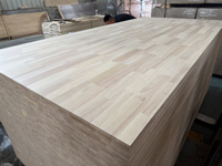 Planche en bois massif de caoutchouc à jointure à languettes, prix usine de gros, pour fabricants de meubles, lits et tables, 1220*2440mm
