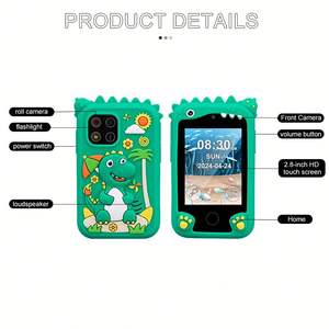 Juguete de Teléfono Inteligente con Diseño de Dinosaurio para Niños, Sensor CMOS, Mini Cámara Fotográfica, Pantalla de 2.4 Pulgadas, Grabación de Video con Ángulo Amplio de 180°, Juego Educativo - Product Image 6