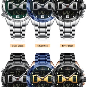 Montre-bracelet tendance pour homme, chronographe avec alarme, LED lumineuse, affichage de la date et du jour, montre sport pour homme, montre numérique électronique à quartz pour homme - Product Image 5