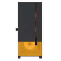 Boîtier d'ordinateur de jeu EATX Mid Tower compatible avec refroidisseur liquide 360 mm, panneau en verre trempé à charnières