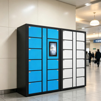 Armoire intelligente de lavage de chaussures en libre-service avec serrure électronique et structure modulaire avec écran de scanner communautaire