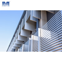Nouvelle conception de mur-rideau en métal léger, coupe laser 3D, pare-vent, imperméable, en aluminium, pour hôtel