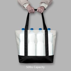 Eco Friendly Canvas Shopping <b>Handbag</b> Reusable Tote Bag for Grocery Market and Travel Available At Best Market Price - Product Image 3