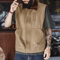 Gilet pour Homme Maden – Gilet Safari Homme Style Workwear Américain Vintage en Coton Côtelé – Gilet de Chasse Tendance Printemps 2026