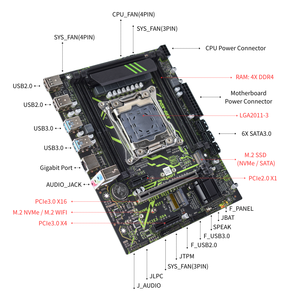 Kit de Placa Base PANDL NUEVO X99-XD4 para Escritorio con CPU Intel <span class=keywords><strong>Xeon</strong></span> <span class=keywords><strong>E5</strong></span> 2699 V3, RAM DDR4, NVMe M2, SATA3.0, Combo de Placa Base X99 - Product Image 5