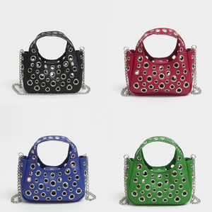 Sac à main rétro pour femme Viviblook Z0120AS, mini sac à chaîne, sac à bandoulière ajouré - Product Image 1