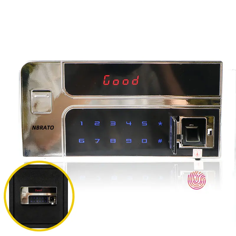 NBRATO hotel room safe box electronic digital biometric room password fingerprint safe lock