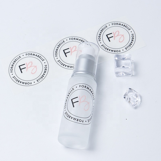 Transparent Pvc Pet Labels clear Sticker Adhesive Transparent Essential Oil Label Sticker Paper Transparent-bottle-labels