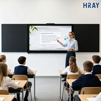 Pizarra Inteligente LED 4K de 86 Pulgadas HRAY con Altavoces Duales OEM ODM para Actividades de Enseñanza en Aulas de Escuelas Internacionales