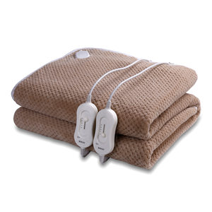 Coperta Elettrica 160 x 140 Cm 120W Beige in Lana Corallo e Poliestere - Product Image 1