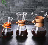 Cafetière classique à double paroi inhabituelle résistante à la chaleur cafetière en verre avec infuseur personnalisée