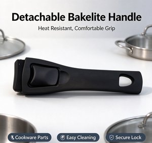 Asa de Repuesto Desmontable de Baquelita para Utensilios de Cocina, Resistente al Calor, de Liberación Rápida - Product Image 1