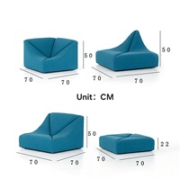 Canapé modulaire créatif, canapé modulaire moderne pour salon, ensemble de canapés Dune, design personnalisé, canapé en velours et éponge