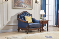 Antike Möbel Blau Klassische Sofa garnitur Luxus Echt leder European Design Apartment Wohnzimmer