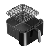 Friteuse intelligente 8QT 9-en-1 avec thermomètre à viande sans fil intégré, panier antiadhésif en céramique détachable, pour des repas sains et rapides