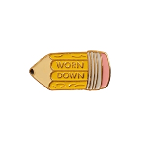 Studenti cancelleria matita taccuino smalto Pin taglio oro placcato in lega di zinco metallo artigianato beni culturali e creativi regalo - Product Image 4