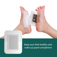 10 pièces par boîte nettoyage pieds coussinets gingembre sel pied Patch Kinoki nettoyage Detox pied coussinets