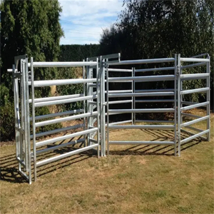 Poteaux carrés en acier soudé revêtus de PVC 6 rails Clôture de panneau de cheval de bétail de ferme de bétail de champ - Product Image 4