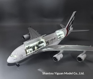 Maquette d'<span class=keywords><strong>avion</strong></span> A380 Emirates à double <span class=keywords><strong>porte</strong></span> avec lumières et roues, décoration d'<span class=keywords><strong>avion</strong></span> statique simulée - Product Image 6