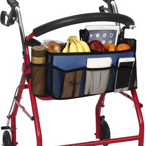 Organisateur de rangement latéral pour déambulateurs, fauteuils roulants électriques, trottinettes à roulettes - Sac de transport pour fauteuil roulant avec pochette pour accoudoir - Product Image 1