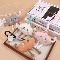 En gros, Porte-clés en peluche Nuages Créatifs, Breloques Poupées Mignonnes, Pendentifs Décoratifs pour Sac à Dos, avec Cordon