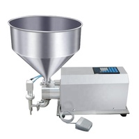 Machine de remplissage semi-automatique 4000 BPH en acier inoxydable avec pompe à rotor et pompe à came pour emballage plastique, pour pâtes visqueuses, aliments, sauces à la viande