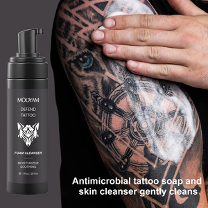 Sensible Skin Friendly Unscented <span class=keywords><strong>Tattoo</strong></span> Foam Waschen Flüssig seife <span class=keywords><strong>Tattoo</strong></span> Reinigungs schaum Verteidigen Sie <span class=keywords><strong>Tattoo</strong></span> von Clean ser - Product Image 2