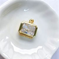 Pendentifs en cuivre en gros avec strass et cristaux, breloques multi-formes serties de clos, fournitures de fabrication de bijoux DIY en or pour femmes